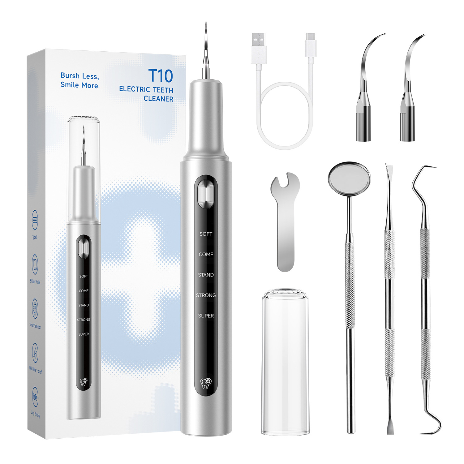 Yue'er Wanwan ultrasonic tooth cleaner, removes tartar, water flosser, whitening device, electric tooth cleaner, tooth cleaning machine