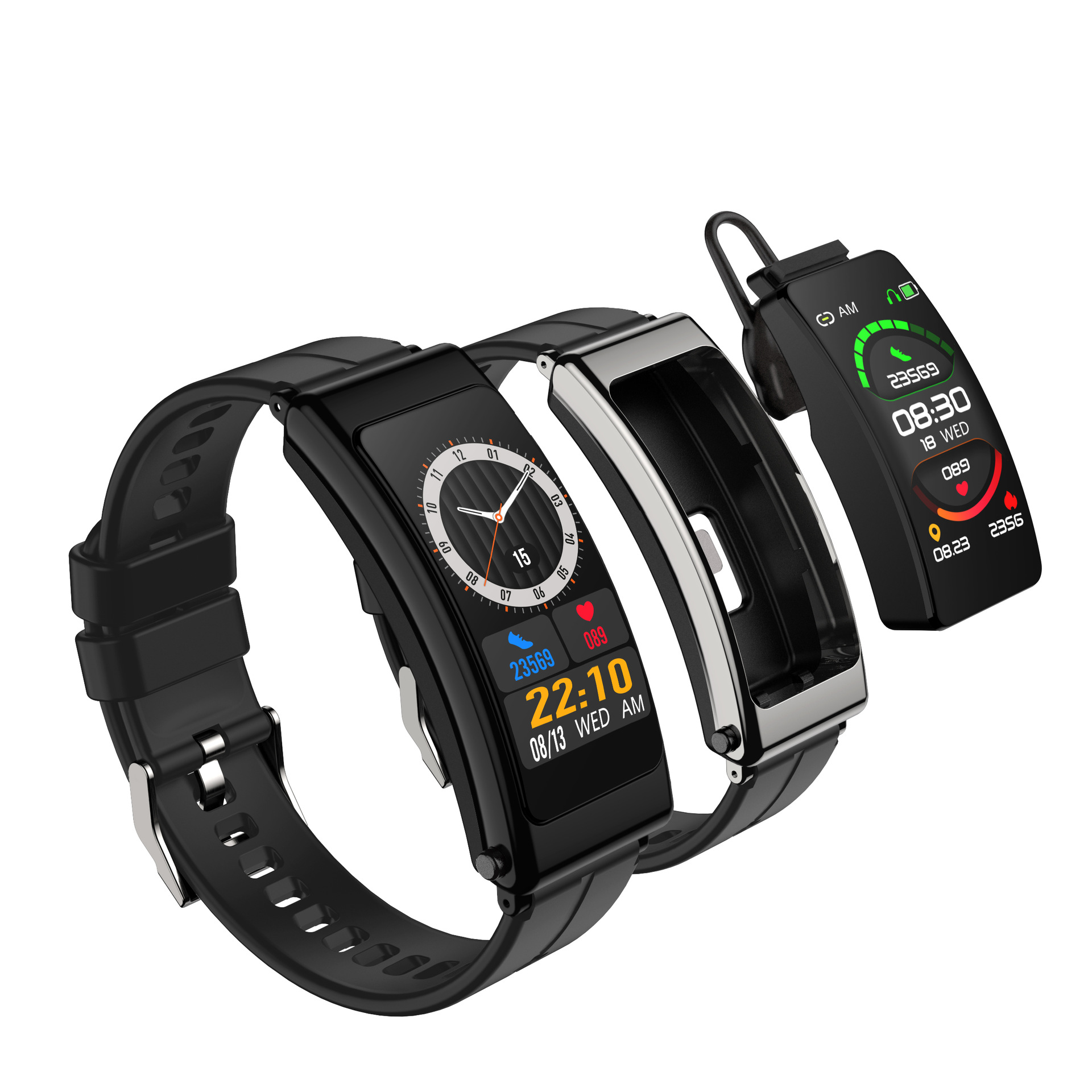 New K13 Earbuds Smart Bracelet 2-in-1 Touch Waterproof Bluetooth Earbuds Music Pedometer Heart Rate Blood Oxygen