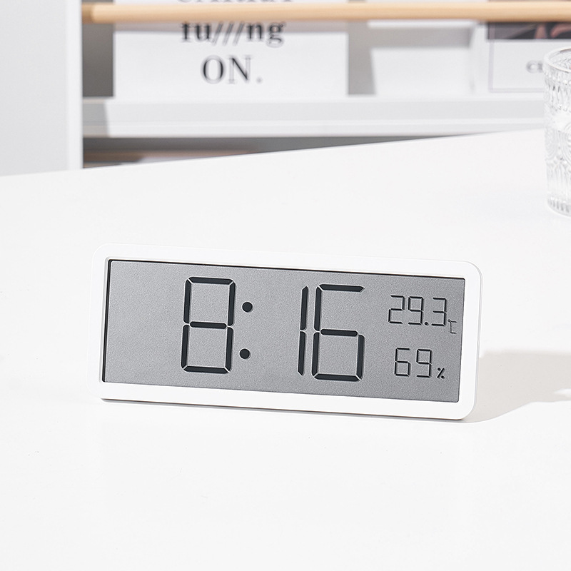INS Simple Large Screen Clock Living Room Wall Clock Temperature and Humidity Clock Modern Clock Hanging or Standing YD106