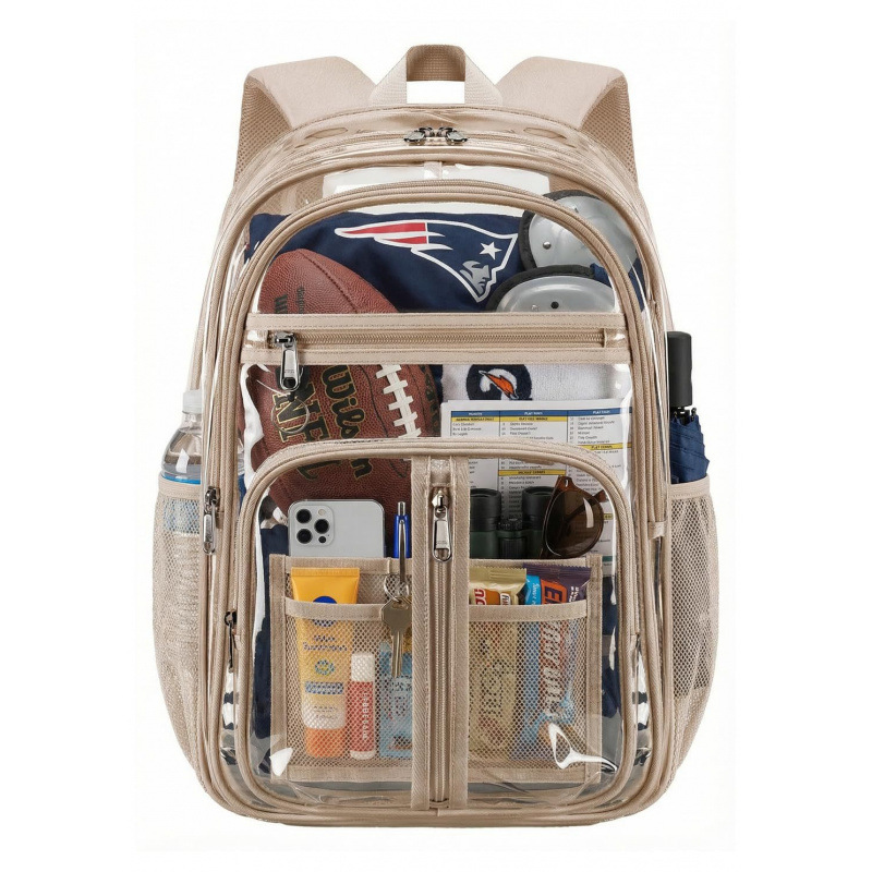 2026 New Transparent Backpack Men's Women's Student School Bag Large Capacity TPU Waterproof Multifunctional Backpack Casual