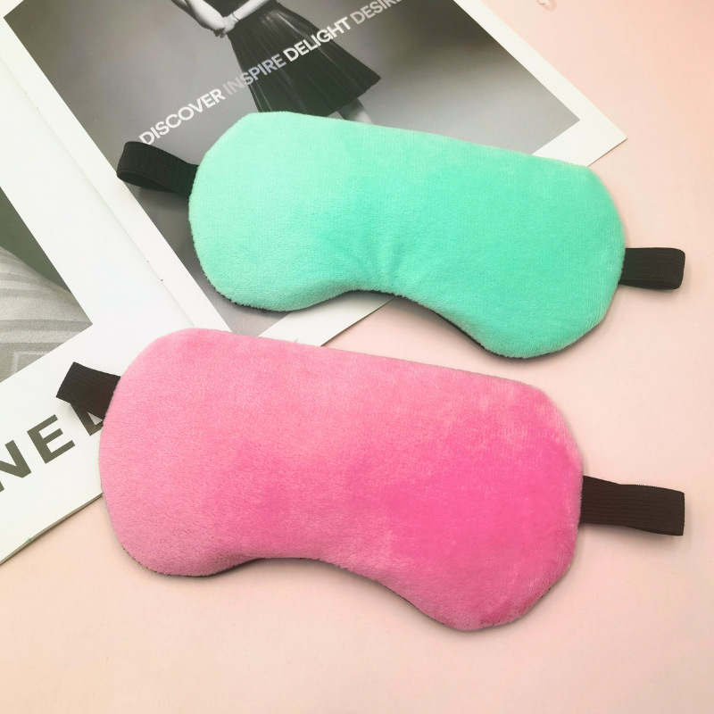 Cartoon text expression cold and hot compress sleep eye mask, lunch break light-blocking, air travel goods eye care