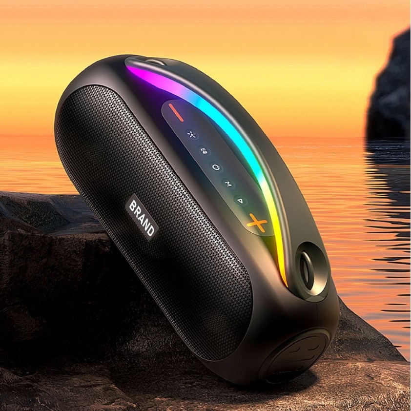 New Outdoor Portable High Power Atmosphere Light Bluetooth Speaker Heavy Bass Subwoofer Bluetooth Speaker