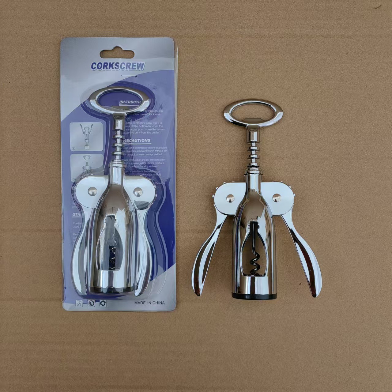 Fuhua Red Wine Opener Stainless Steel Drill Wine Opener Wine Knife Red Wine Corkscrew Opener Gift