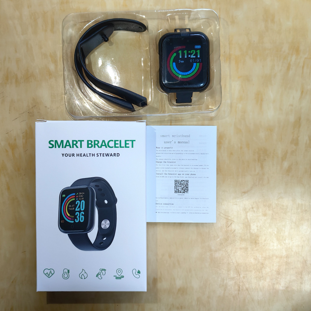 y68 Smart Band Sports Information Push Weather Custom Dial D20 Smart Watch