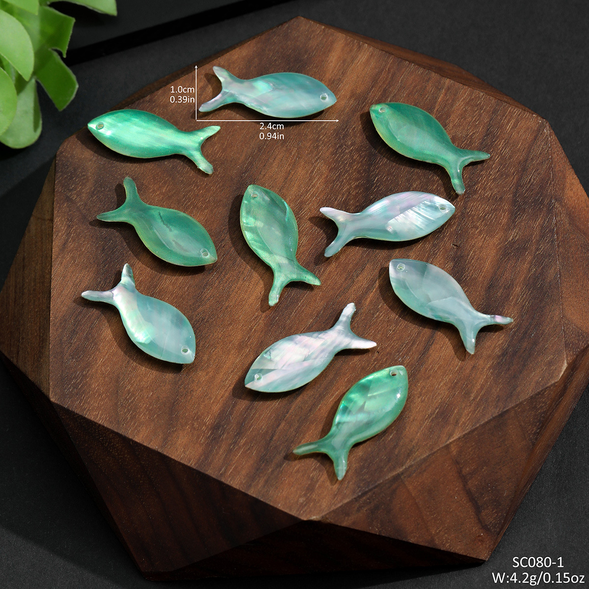 Shell Sticker Fish Single Hole Pendant Fish-Shaped Accessories DIY Earrings Handmade Cute Small Accessories