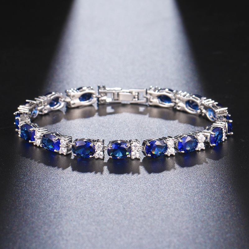 Oval zircon bracelet multicolor optional bracelet simple bridal party gift