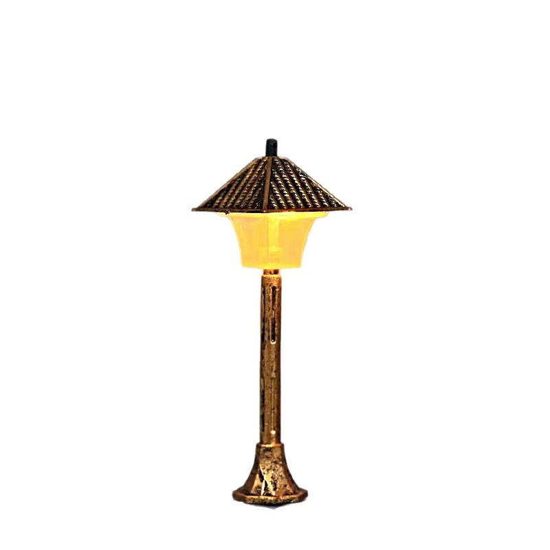 Street Lamp Model Small Ornament European Road Decoration Accessory Dual-Color Display Light