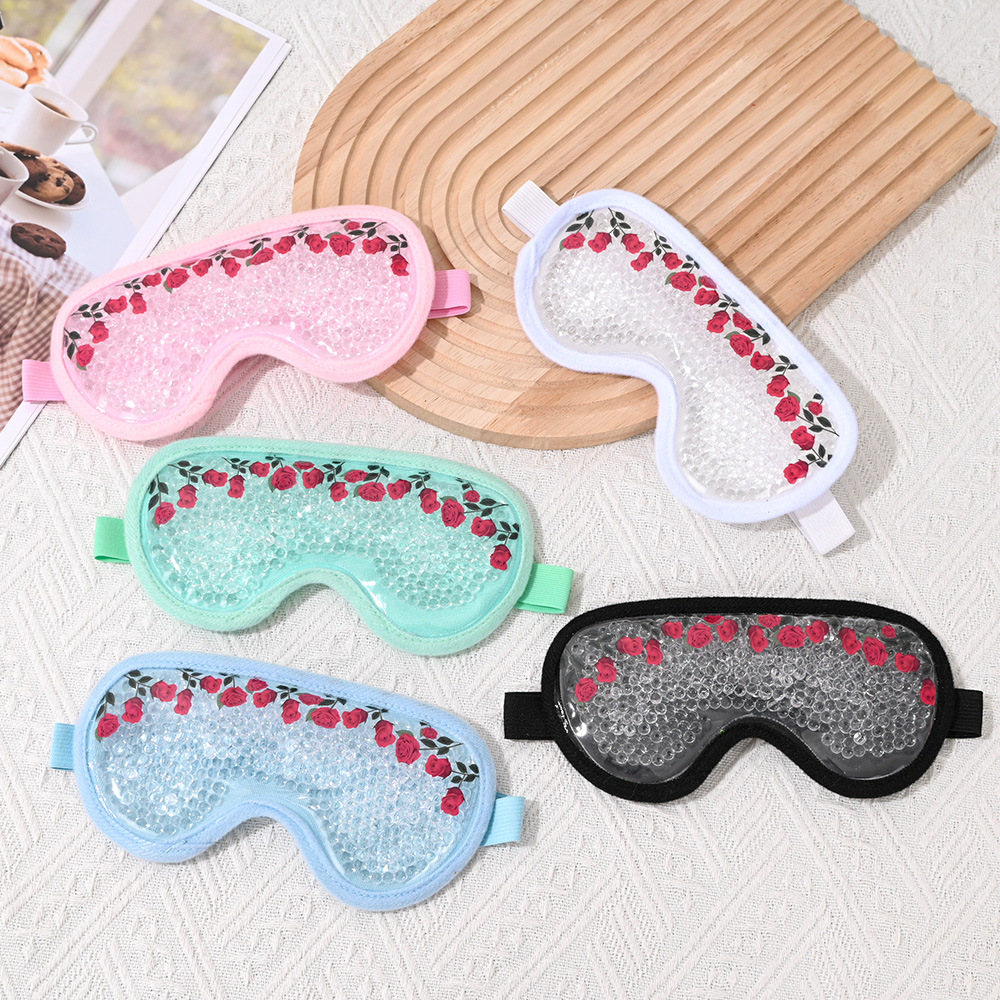PVC gel bead ice compress eye mask, colorful adjustable elastic, cold and hot compress cooling ultra-soft eye care ice feeling