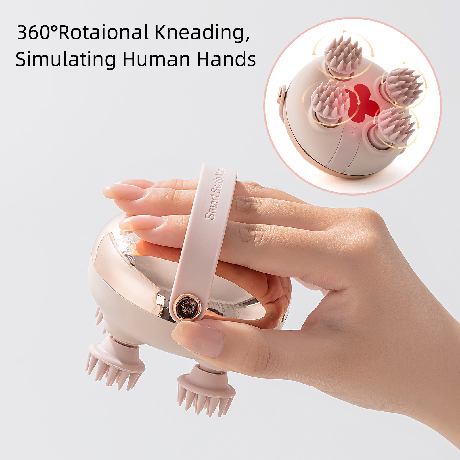 New Multifunctional Head Massager Stress Relief Acupoint Scalp Meridian Red Light Massager Portable Pet Massager