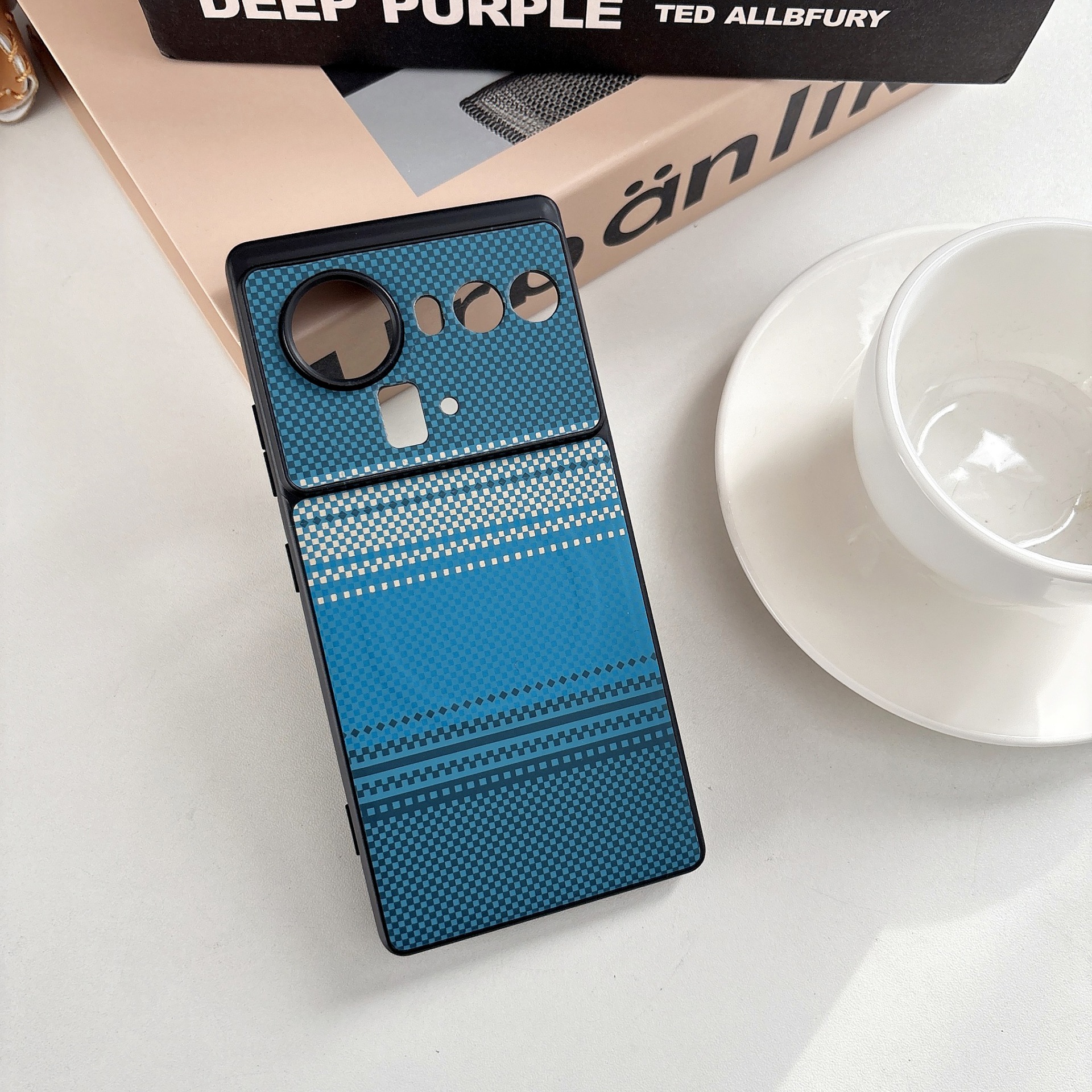 Magnetic phone case for Nubia Z80 Ultra, color-contrast woven back panel, anti-drop protective case, new