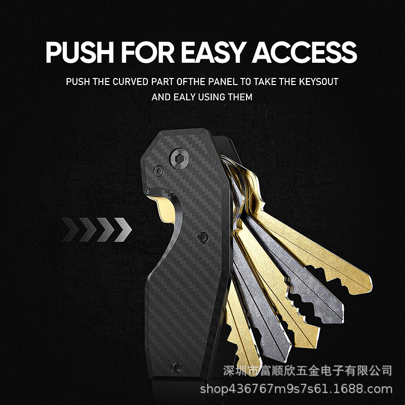 Metal Key Ring Aluminum Alloy Lightweight Key Clip Key Organizer Practical Portable