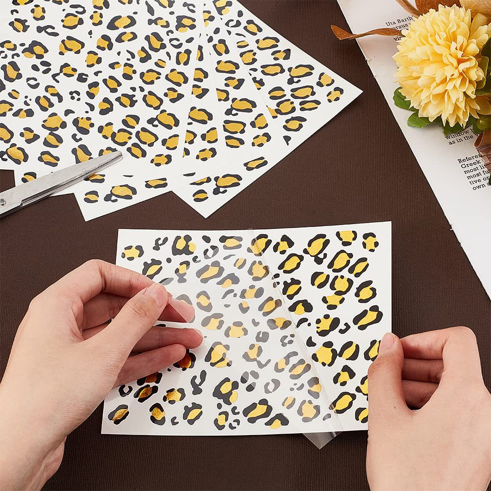 Cross Mirror New Face Tattoo Fake Leopard Tattoo Sticker Cat Whisker Tattoo Sticker Paper Leopard Print Metal Gold Foil Halloween