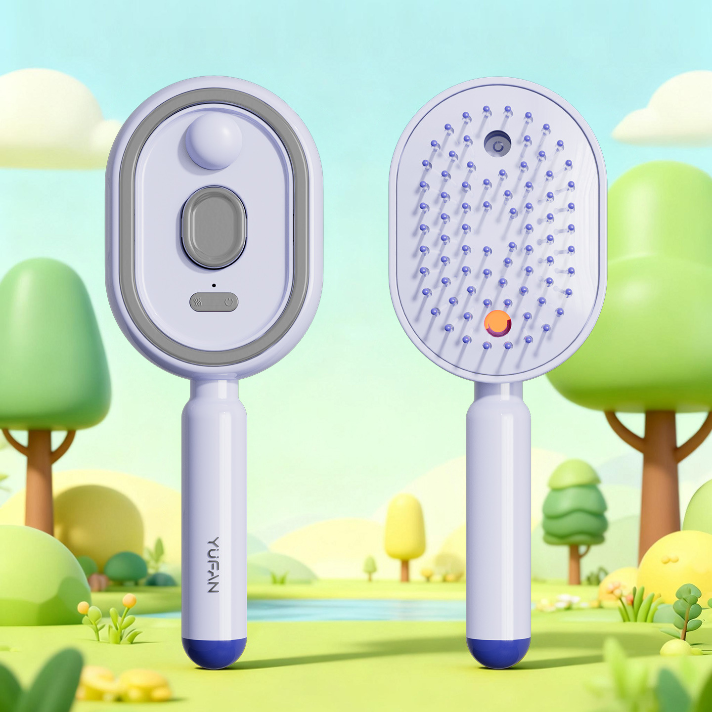 Electric spray air cushion massage comb essential oil atomization hair care comb self-cleaning anti-tangle fluffy smoothing comb anti-static