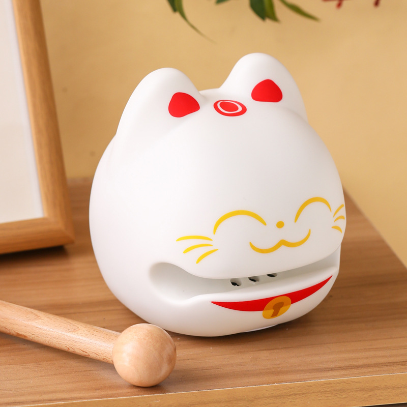 Tap wooden fish lamp Bluetooth speaker stress relief Qixi Festival birthday gift subwoofer cartoon home ornament Y580