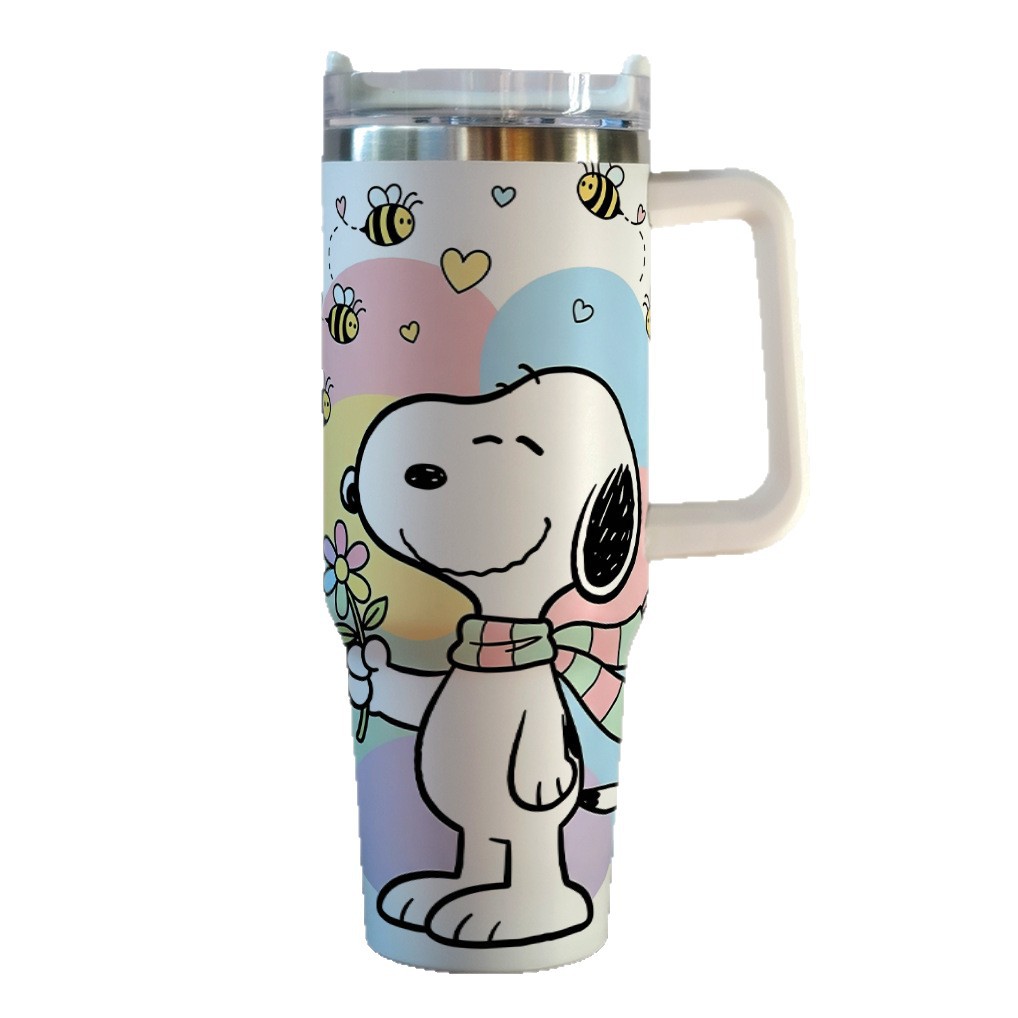 Stainless steel thermal cup Tumbler car cup 40OZ Snoopy large capacity car ice霸 cup