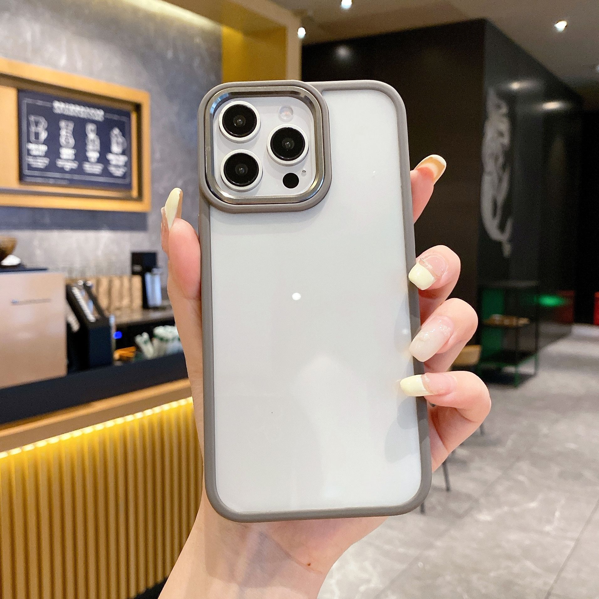 Compatible iPhone 16 Pro phone case metal lens Apple 15 Pro Max gold shield case anti-drop 13 PM case