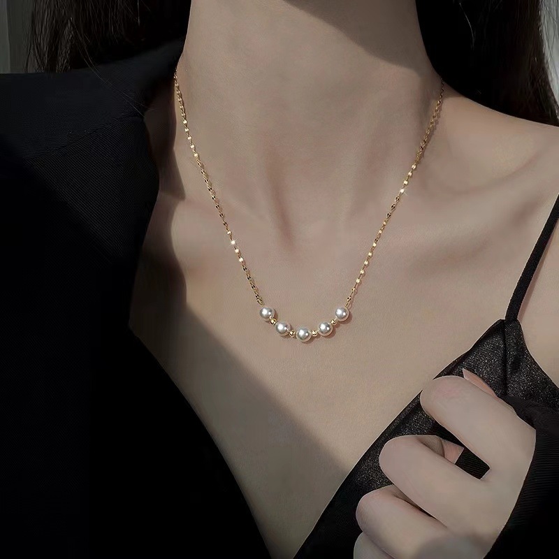 New Pearl Necklace Women's New Collarbone Chain Jewelry Live Stream