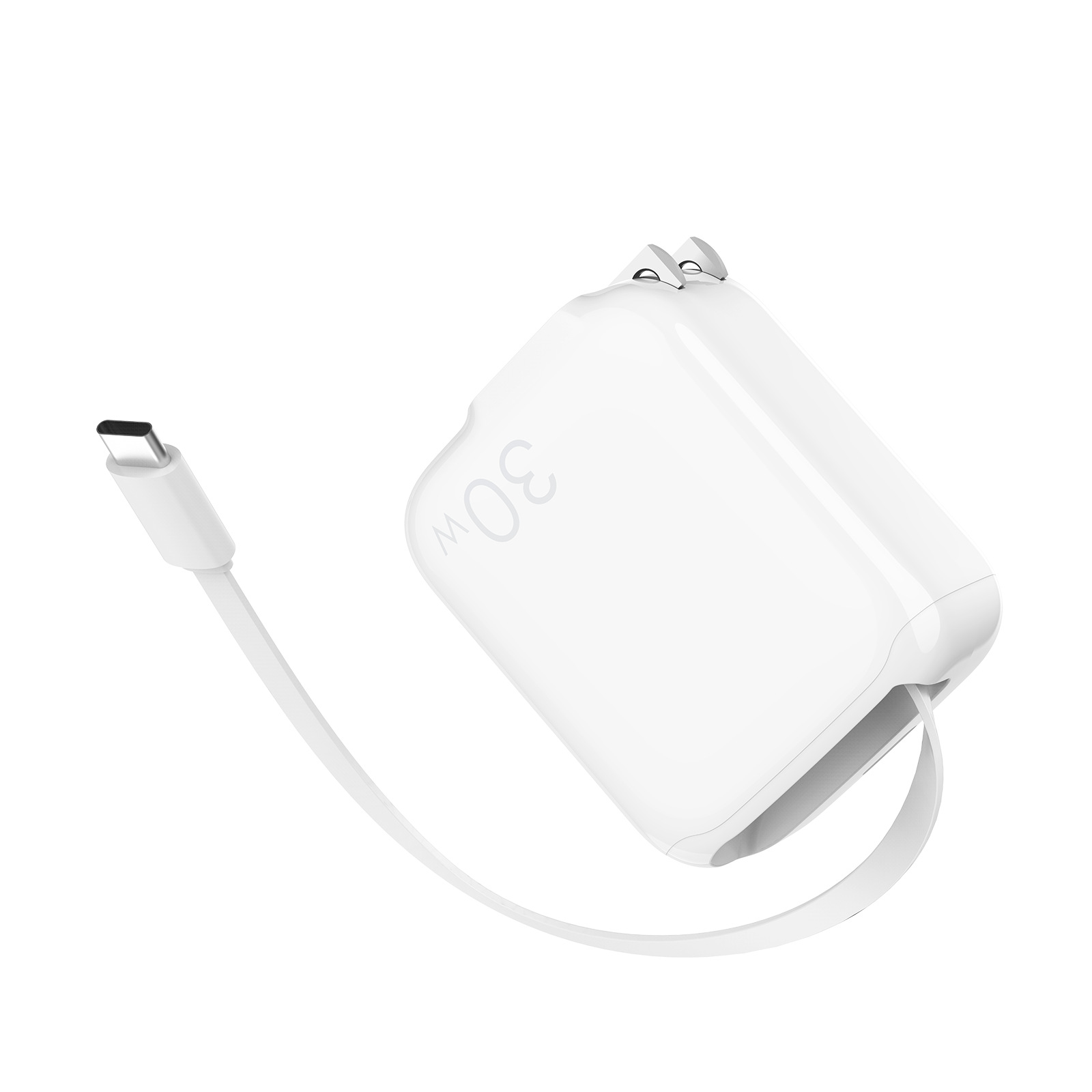 30w charger phone charger retractable cable GaN charger PD fast charging charging head private mold