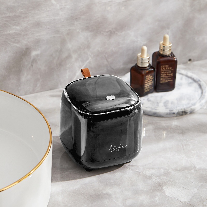 Wind Desktop Press Trash Can Living Room Bedroom Office Desk Storage Double Layer Small Wastebasket