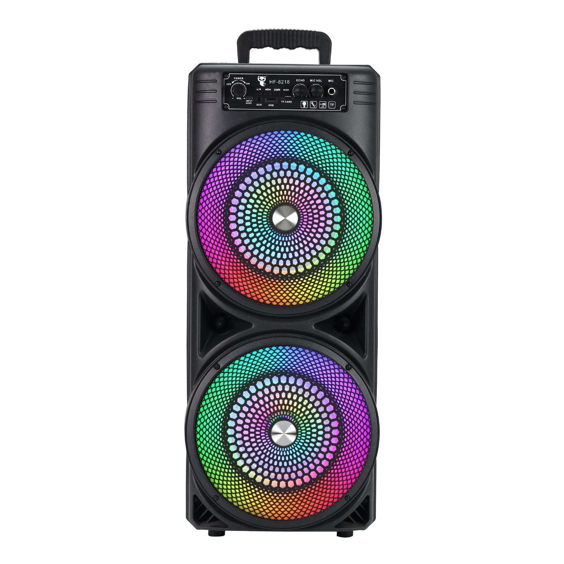 Large size high power dual 8-inch new karaoke lighting sound dual 4-inch wireless Bluetooth portable outdoor square dance