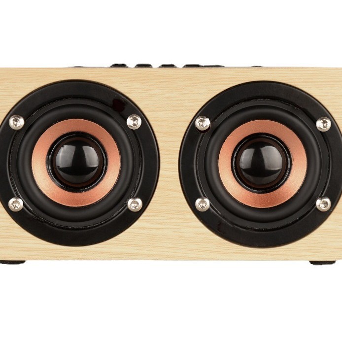 New Wireless Bluetooth Wooden Box Home High-Quality Sound Wood Grain Card Insert Speaker Supports U Disk TF Card