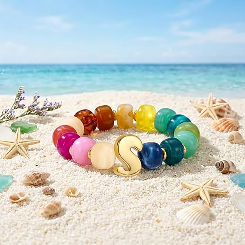Acrylic Oval Stitching Bracelet Simple Casual Bracelet Niche Women's Jewelry