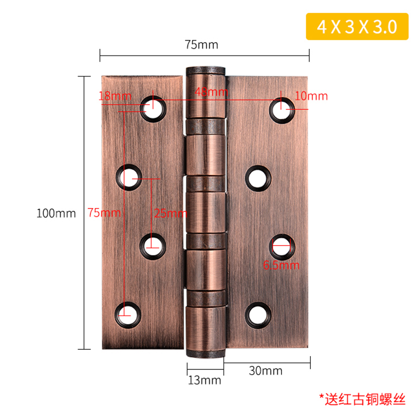 4 Inch Stainless Steel Flat Hinge Silent Bearing Door Hinge Wooden Door Main Door Room Door Folding Hinge 304 Door Hinge