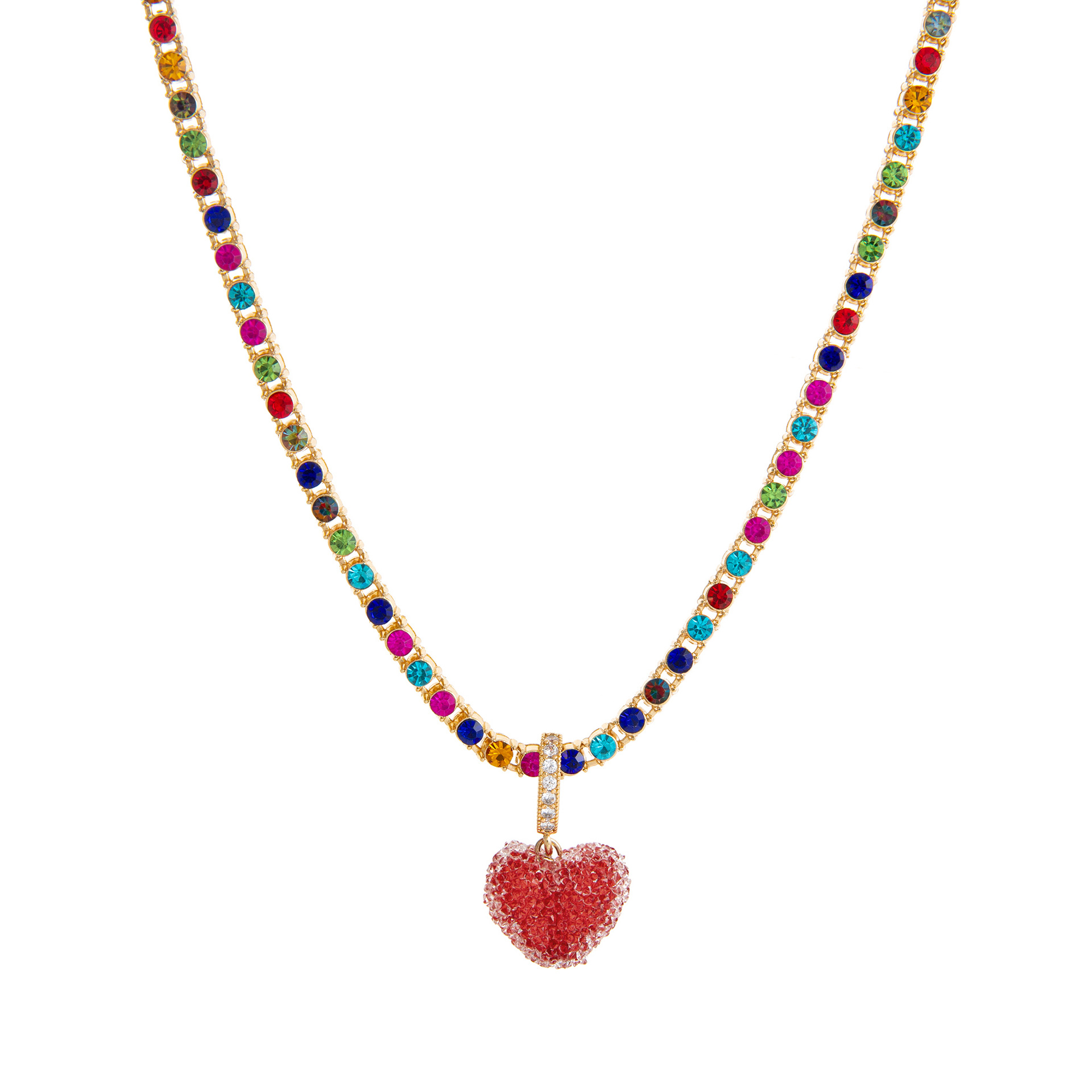 Colorful resin heart necklace, new cute candy-style accessory