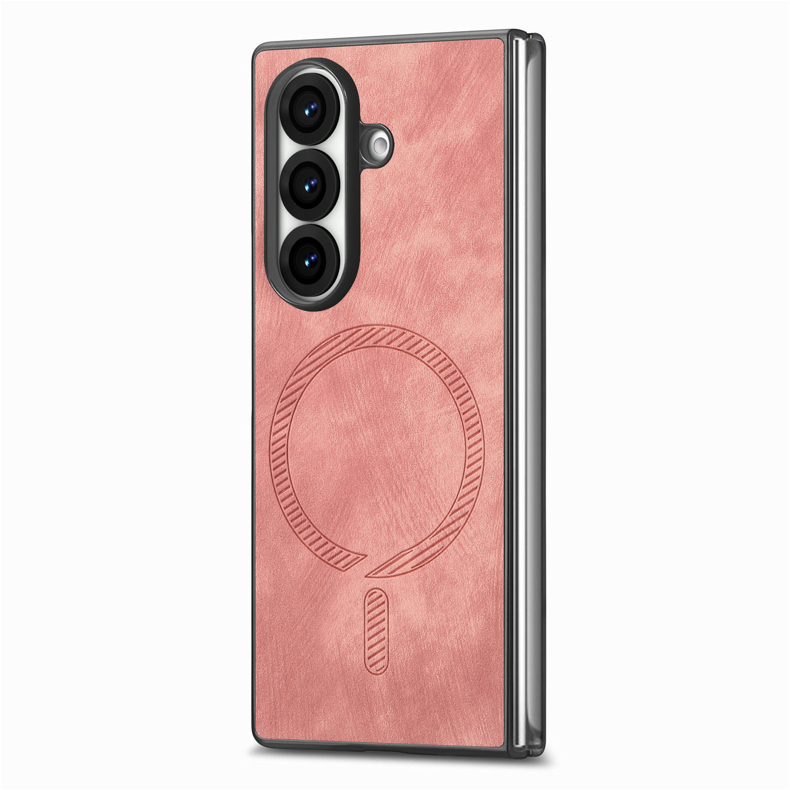 For Samsung Z Fold7 folding screen phone case Z Fold6 skin feel magnetic leather texture folding protective case