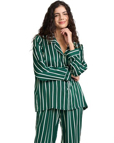 2025 Summer New Cuban Collar Color Block Puzzle Print Long Sleeve Women's Set