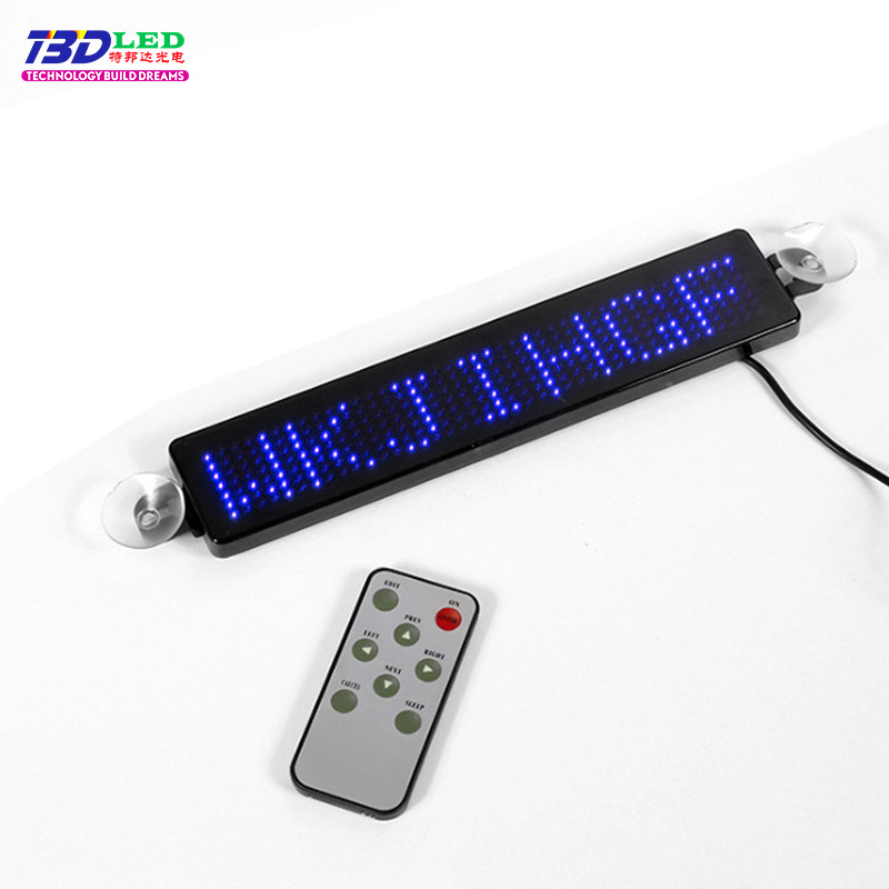 LED In-Car Strip Display, English-Language Remote-Controlled Advertising Screen, Rear Window LED In-Car Display