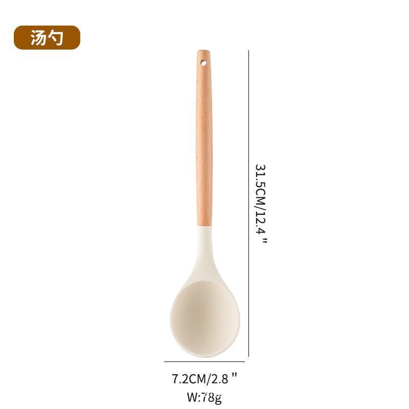 Silicone Kitchen Utensils Food Grade Silicone Spatula Soup Spoon Cooking Spatula Non-Stick Pan Kitchen Home Kitchen Utensils Complete