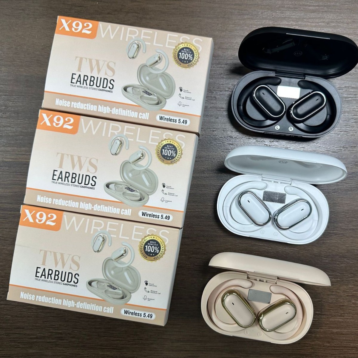 X series X73 camera X95 ear-hook OWS wireless TWS Bluetooth earphone clip-on type digital display ultra-long battery life
