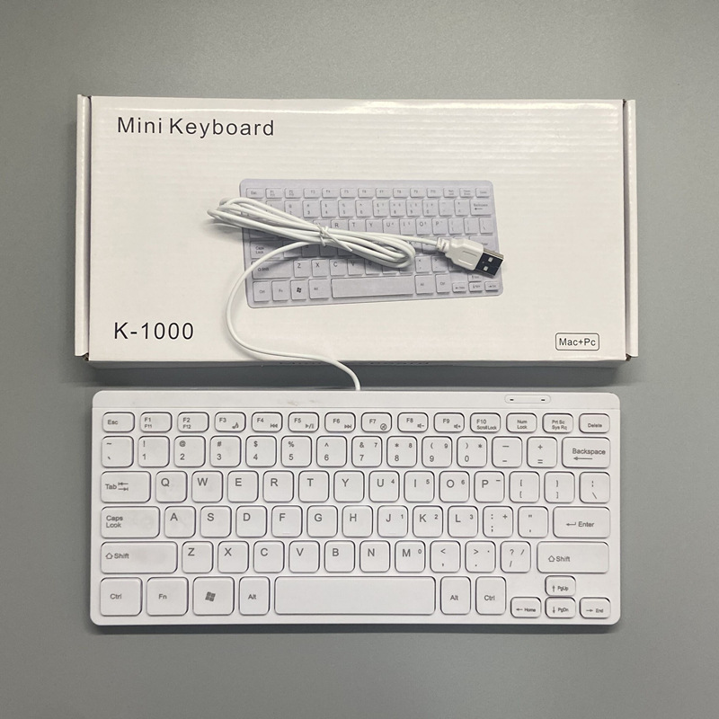 Thin Chocolate Notebook External Wired Keyboard Multimedia USB Interface Keyboard