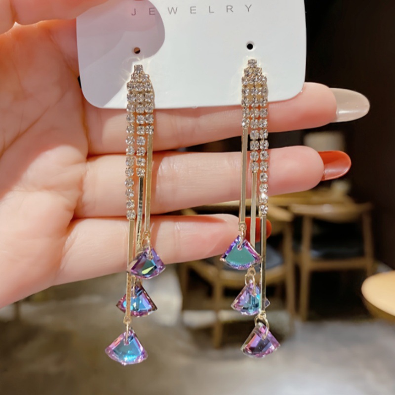 New tassel earrings women ear studs exquisite ear accessories women