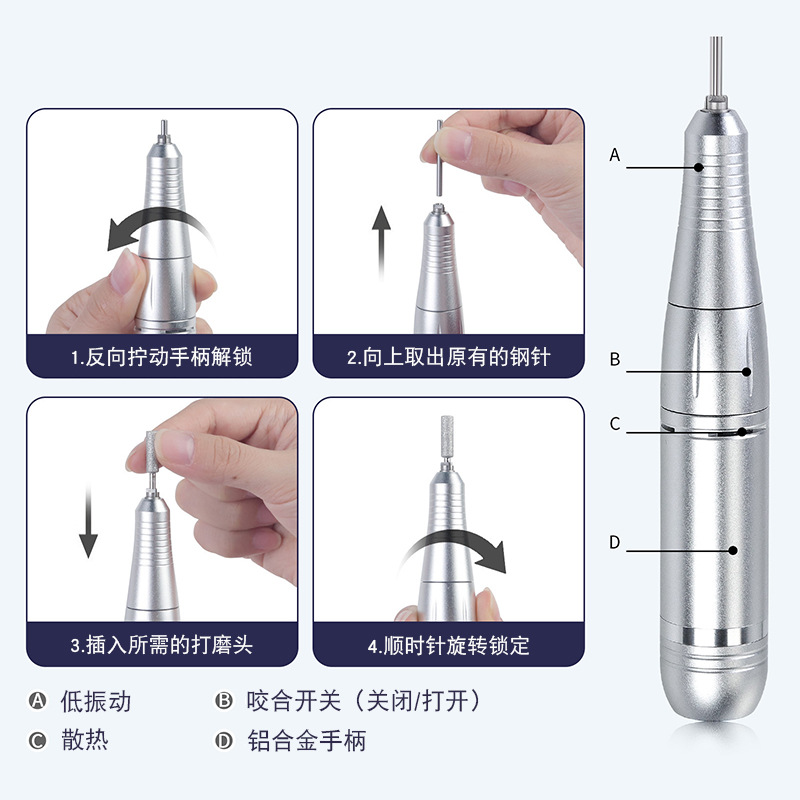 New rechargeable nail drill electric nail file nail grinding machine portable nail file nail salon special