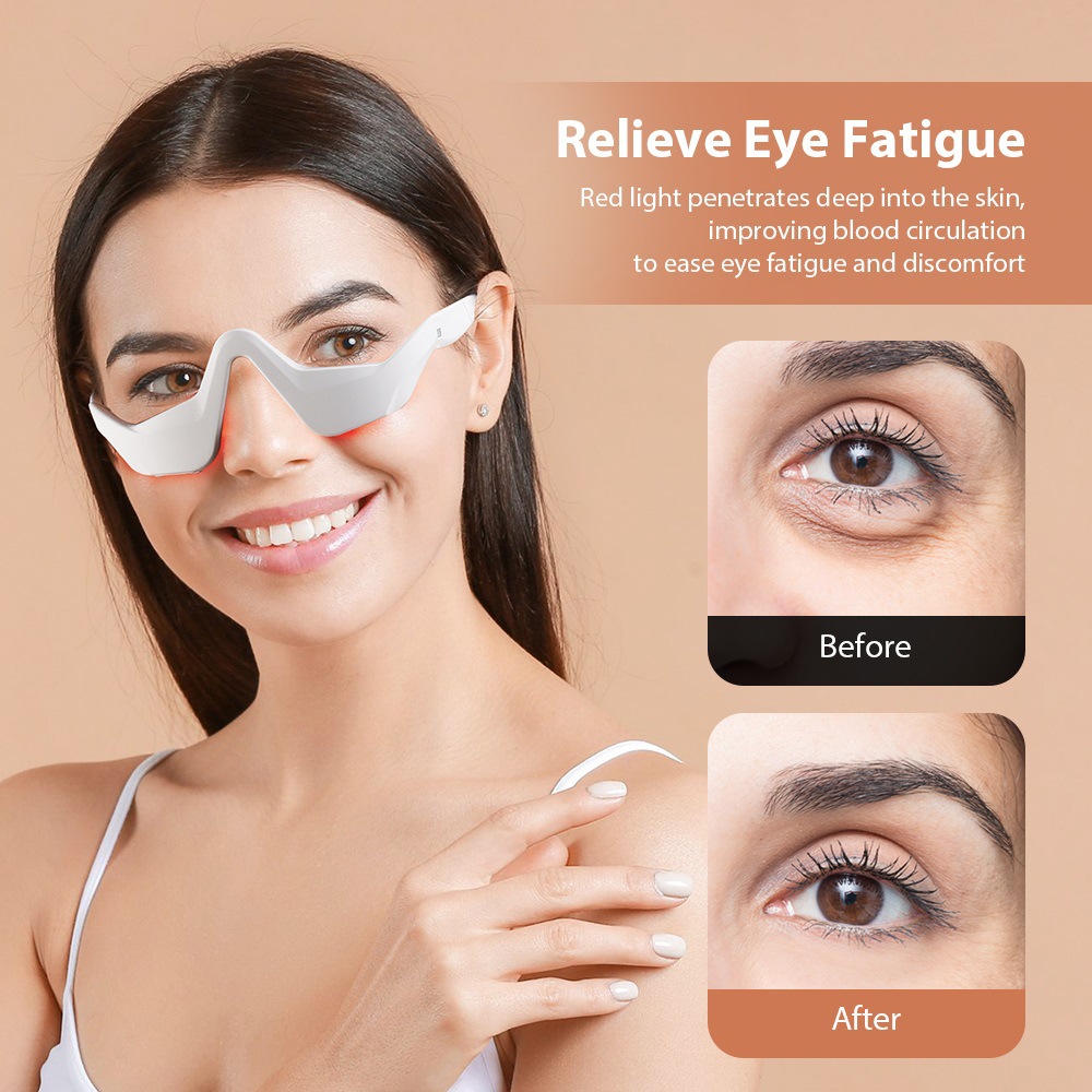 Microcurrent Massage Eye Beauty Device EMS Eye Red Light Massager for Dark Circles Eye Beauty Device