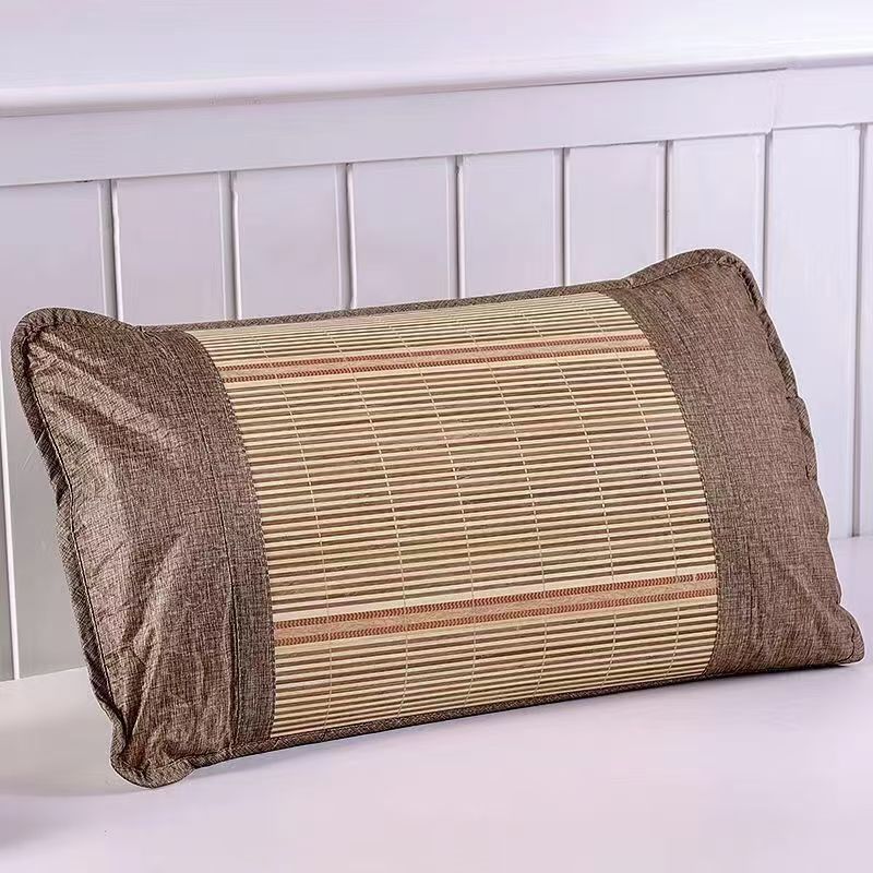 Summer ice silk pillowcase summer cool mat pillowcase adult summer cool mat rattan pillow core set single student pair