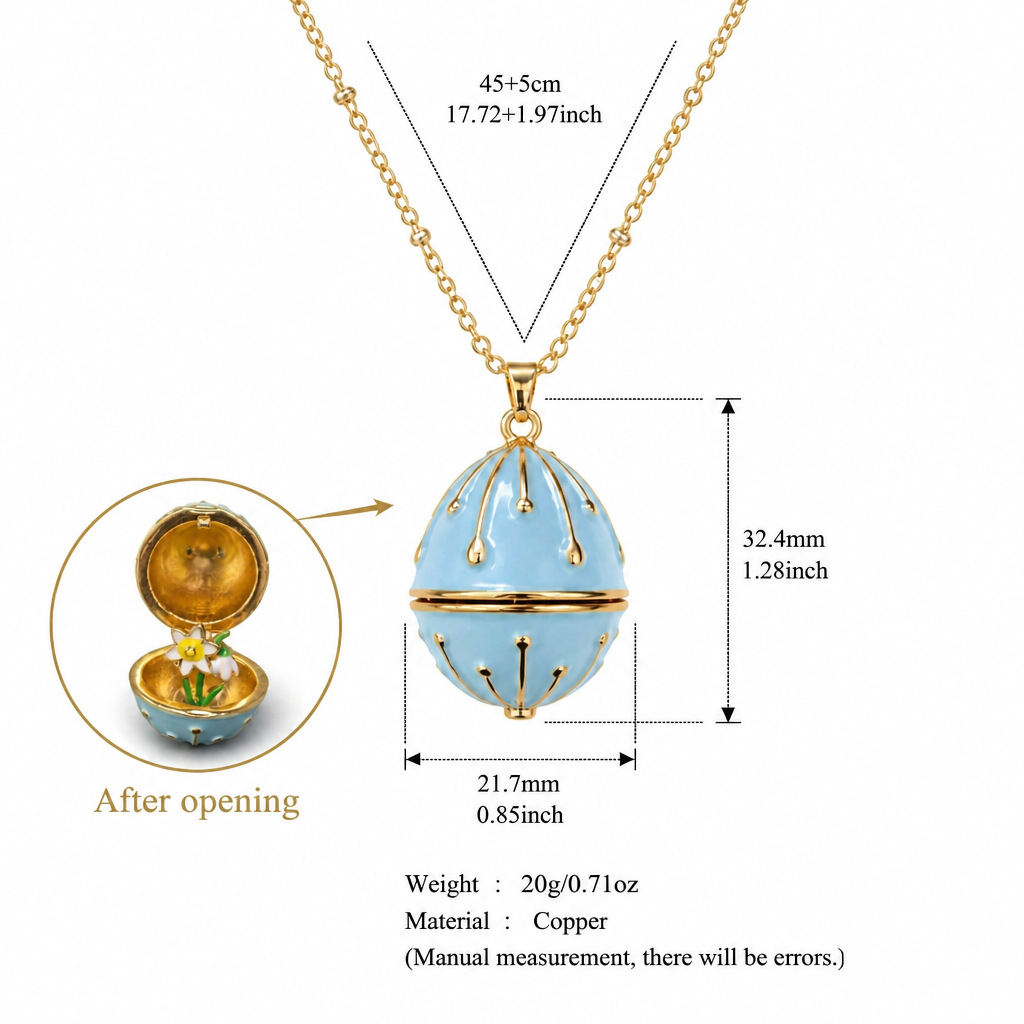 New December round box openable flower exquisite design popular compact necklace copper-plated gold