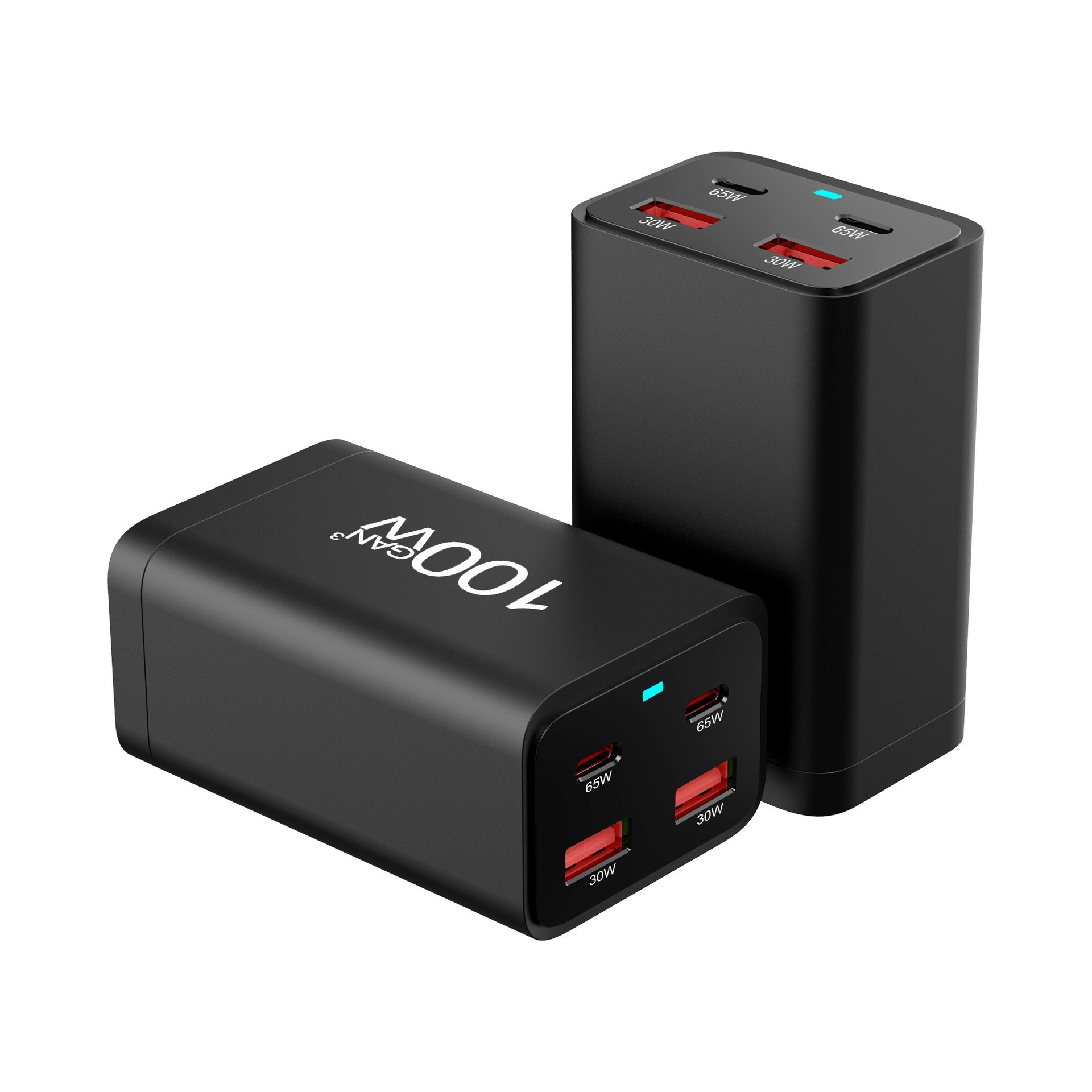 600W GaN Charger Multi-Port Fast Charging Desktop Charging Station Compatible with Laptop Tablet Phone Adapter