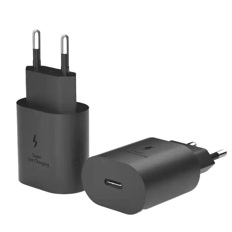 25W fast charging charger for Samsung note10 S20 US/EU Type-C to Type-C data cable