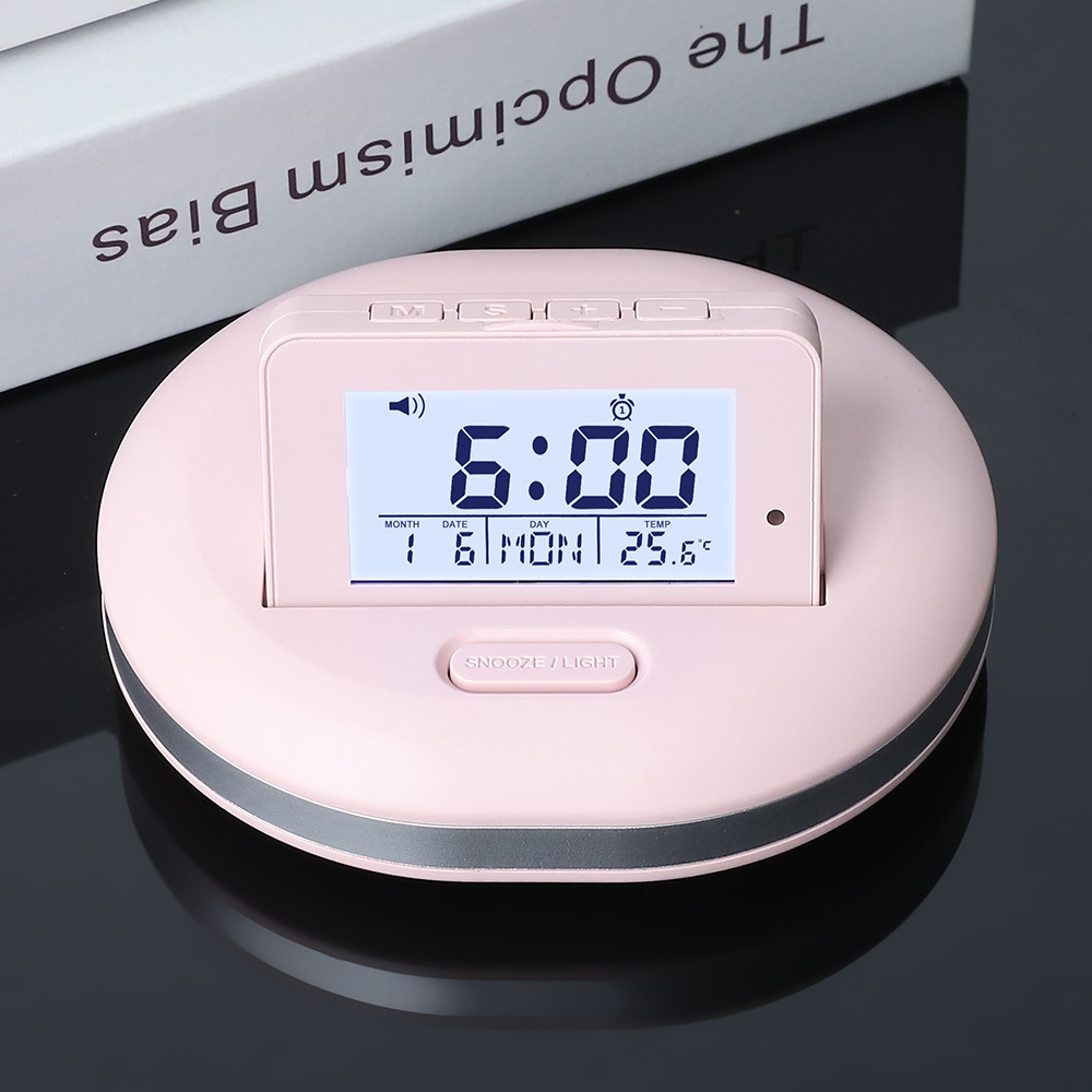 Cute Vibration Alarm Clock Student Dormitory Silent Timer Learning Tool Electronic Clock Snooze Clock Night Light