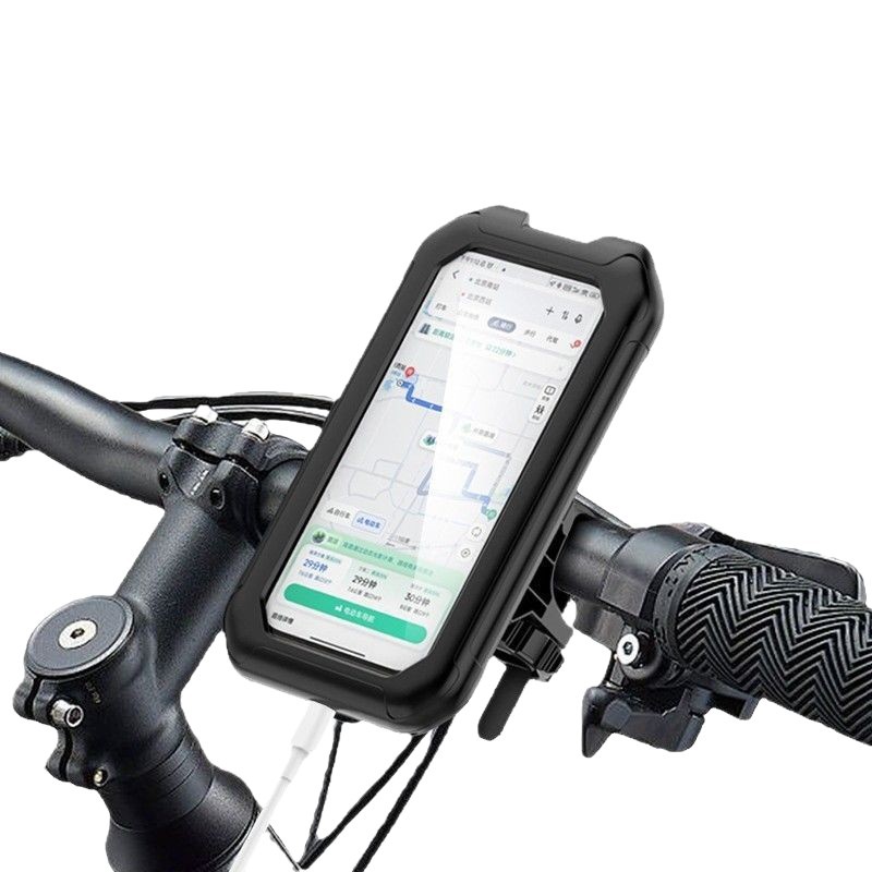 New Phone Holder Electric Bicycle Motorcycle Waterproof Case Outdoor Navigation Riding Anti-shake Phone Holder