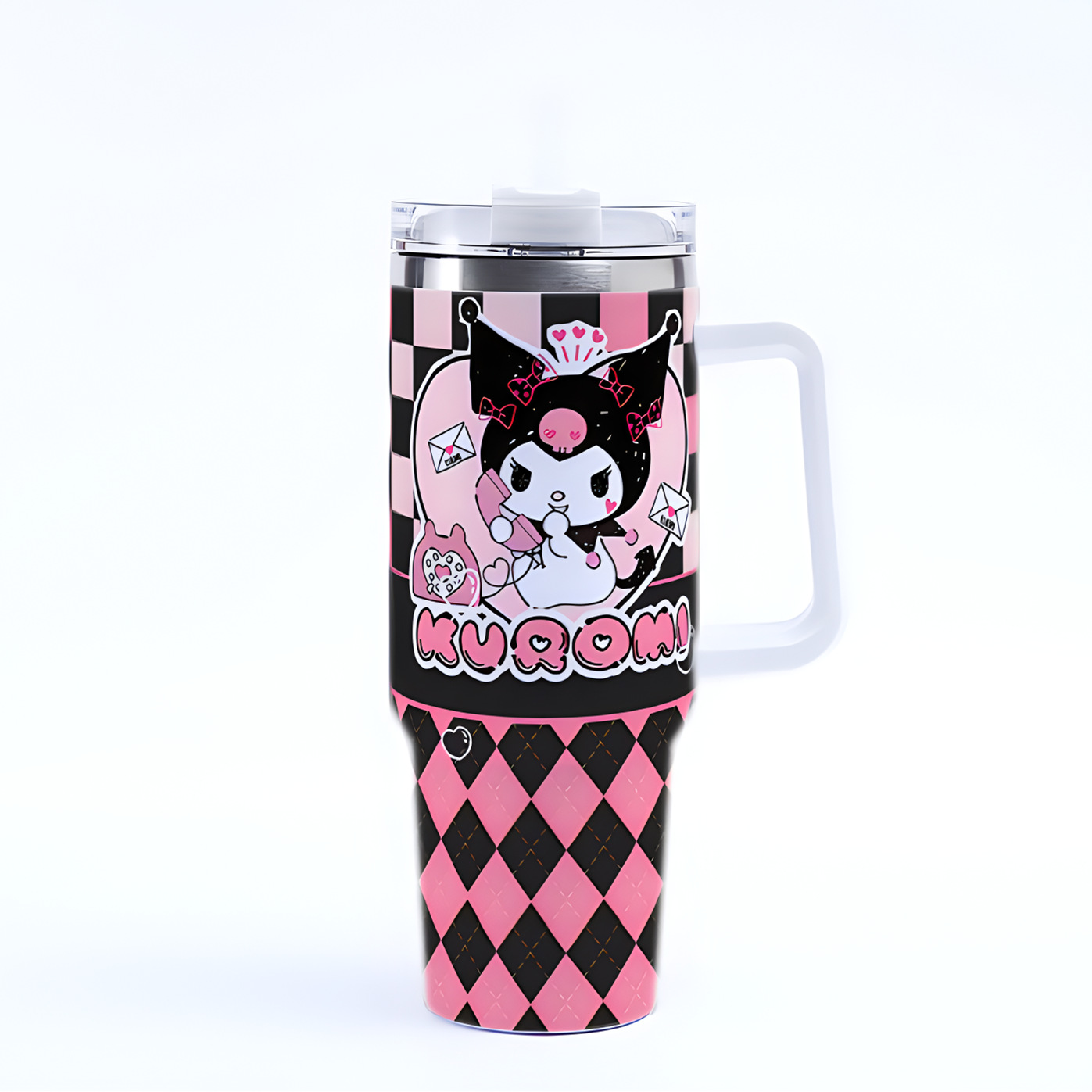 Hello Kitty Sanrio Kuromi cartoon ice霸 stainless steel thermal cup large capacity 40oz car cup