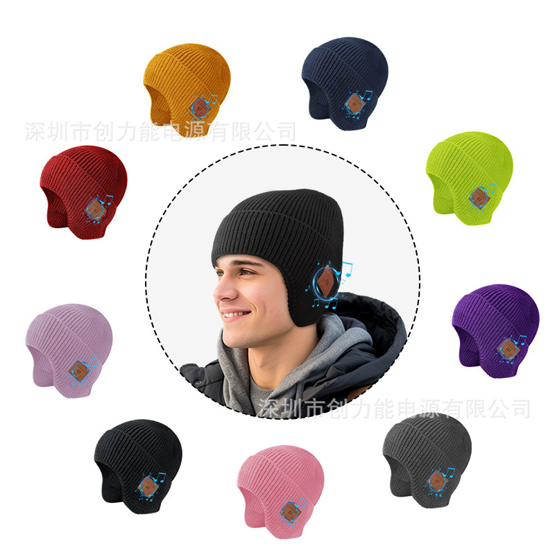 2026 Autumn Winter New Wireless 5.3 Bluetooth Headset Ear-Covering Hat Outdoor Warm Music Ear-Wrap Beanie