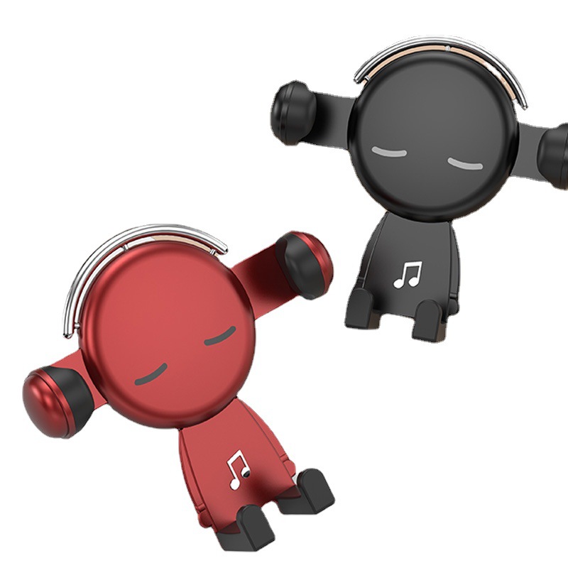 Original Car Navigation Car Phone Holder Bracket Air Vent Gravity Anti-Slip Silicone Music Man Bracket