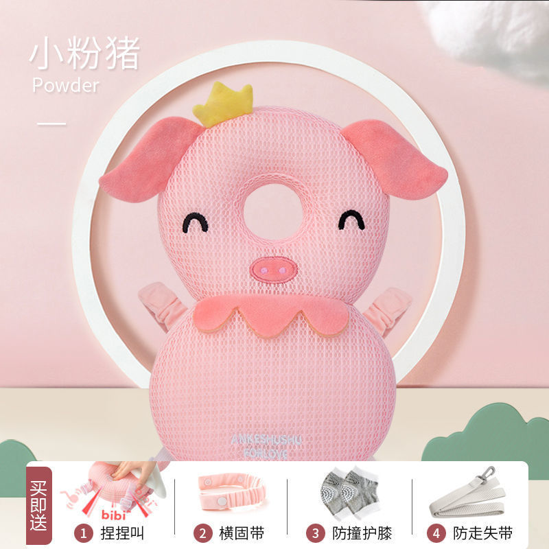 Baby anti-fall head protection pad summer breathable infant anti-fall head protector learning walk head protection hat pillow