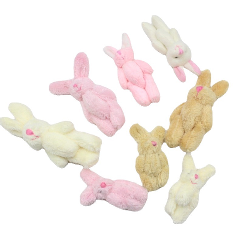 Plush Toy 4.5cm Jointed Rabbit Charm Doll Handmade Accessories Clothes Shoes Hat Accessories