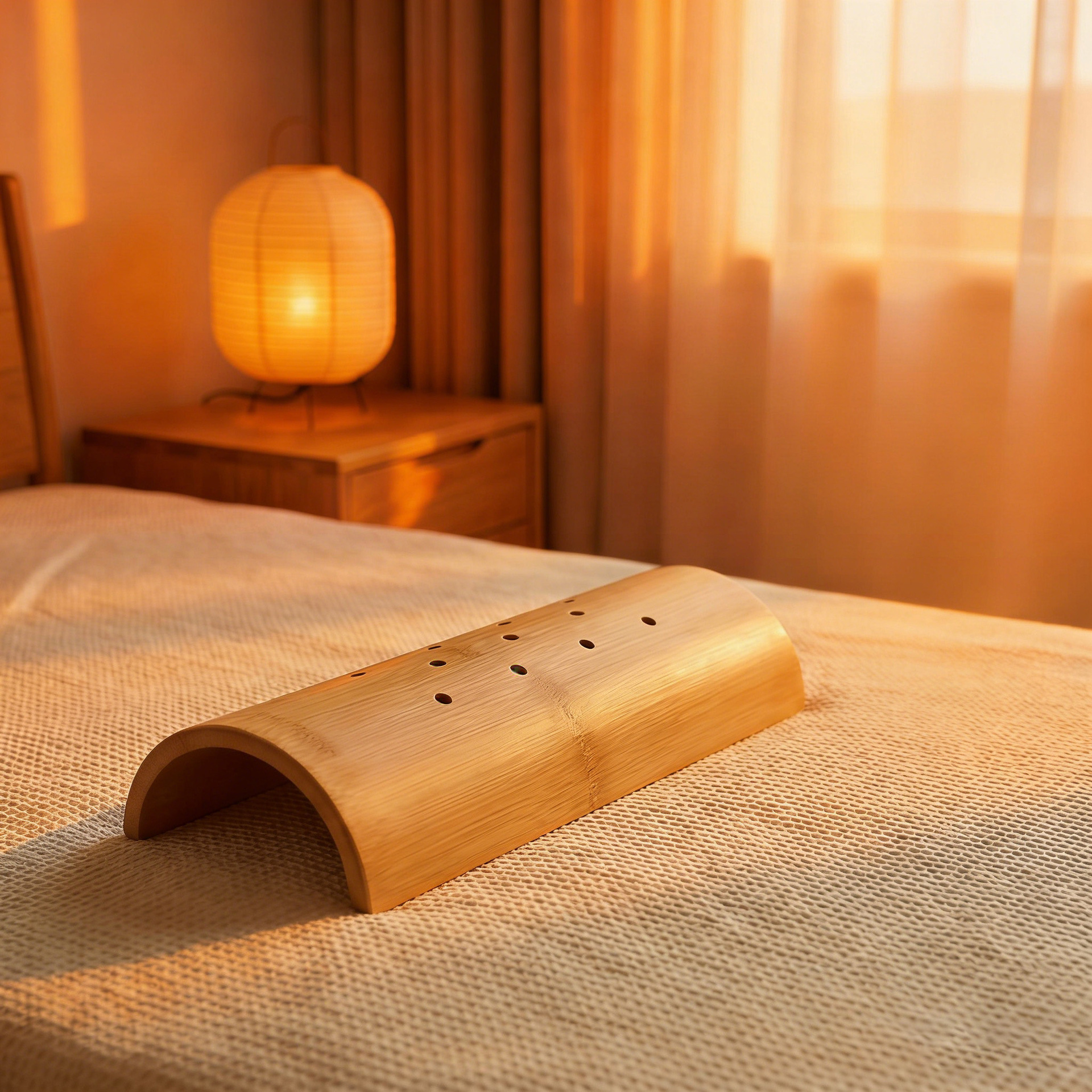 Bamboo pillow, cervical pillow, U-shaped cool pillow, hard pillow, natural bamboo breathable pillow, cervical cushion, LOGO paint-free wax-free