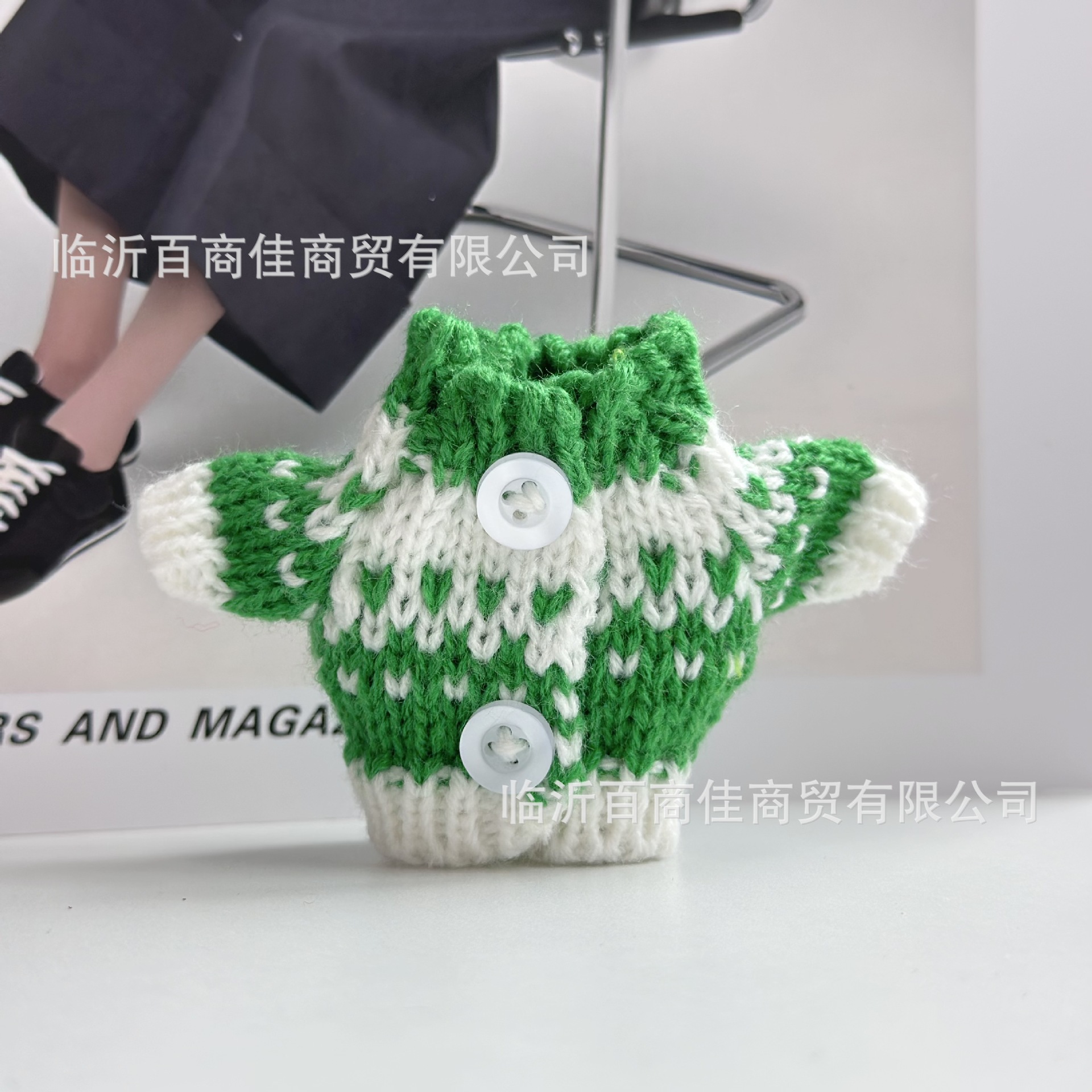 绿白满天星纽扣款 · 高5CM----------宽5CM